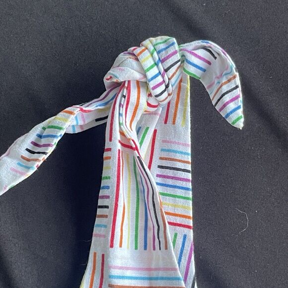 Unbranded Sundress Womens Medium Multicolor Rainbow Barcode Pride Button Front - Picture 4 of 11